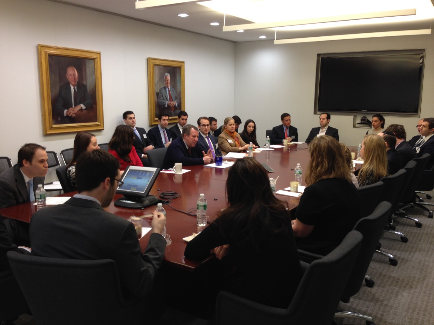 Andrew Tisch engages a group of attorneys and wealth managers at JCF's NextGen Advisors Meeting.